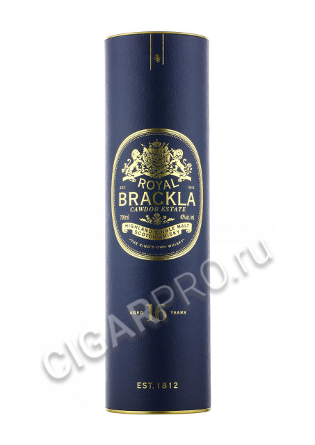 подарочная упаковка royal brackla 16 years old 0.7l in tube 0.7 l