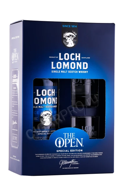 Подарочная коробка Виски Лох Ломонд Опен Спешиал Эдишн Сингл Молт 0.7л + 2 бокала