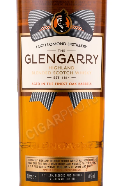 Этикетка Виски Гленгэрри 1л