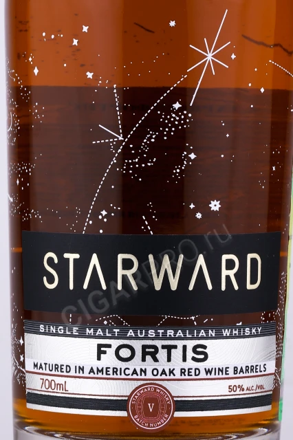 Этикетка Виски Старвард Фортис 0.7л