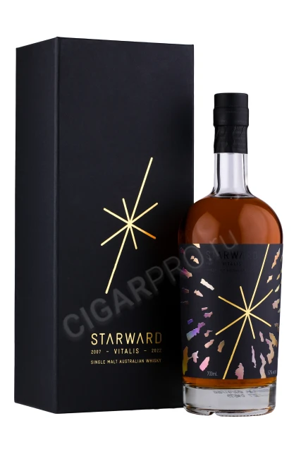 Виски Старвард Виталис 0.7л в подарочной упаковке