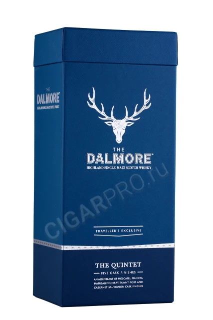 Подарочная коробка Виски Далмор Квинтет 0.7л