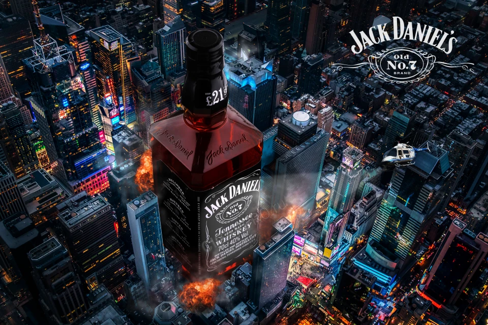 Jack Daniels Виски Джек Дэниелс Теннесси 0.7л + 2 рокса в металлической упаковке