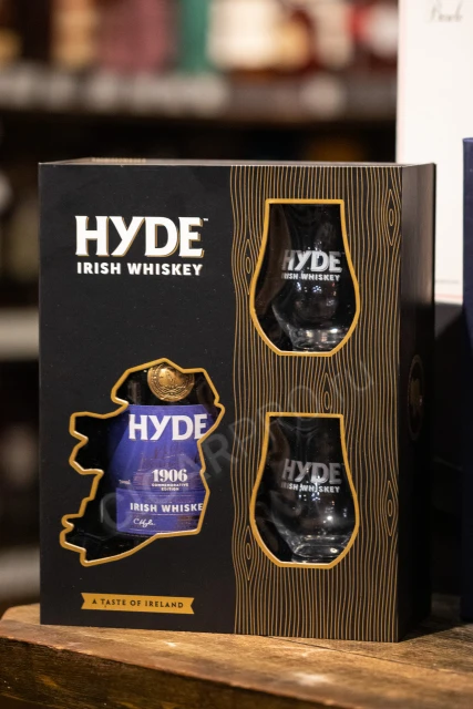 Виски Хайд №9 Порт Каск Финиш 0.7л + 2 стакана в подарочной упаковке