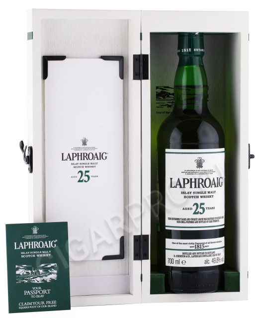 подарочная упаковка виски laphroaig 25 years 0.7л