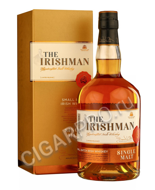 ирландский виски the irishman single malt 10 years виски айришмен сингл молт 10 лет