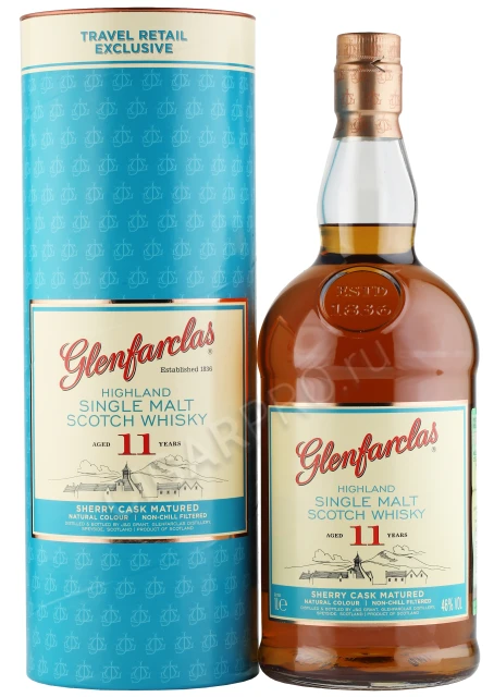 Glenfarclas 11 years Виски Гленфарклас 11 лет 1л в подарочной тубе