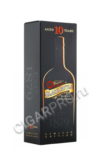 подарочная коробка black bottle 10 years 0.7л