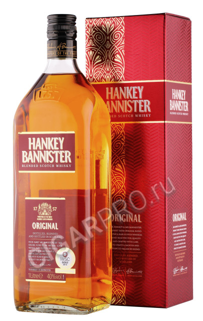 виски hankey bannister 3 years 1л в подарочной упаковке