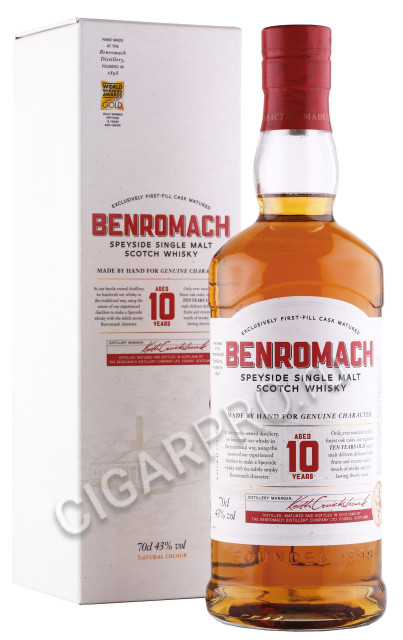виски benromach 10 years 0.7л в подарочной упаковке
