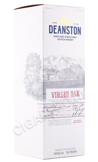 подарочная упаковка виски deanston virgin oak 0.7л