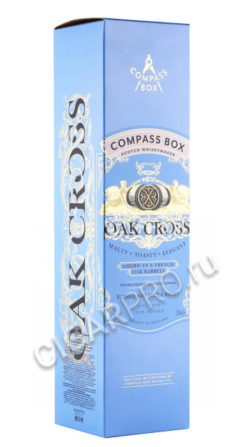 подарочная упаковка виски compass box oak cross 0.7л