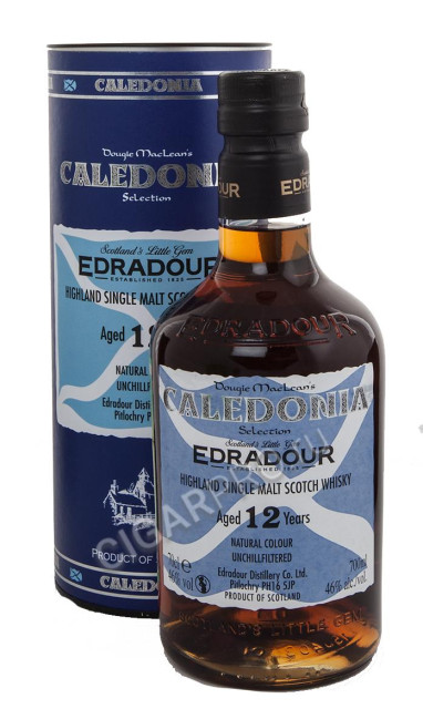 edradour caledonia 12 years old 0.7l in tube виски эдраду каледония 12 лет 0.7 л. в тубе