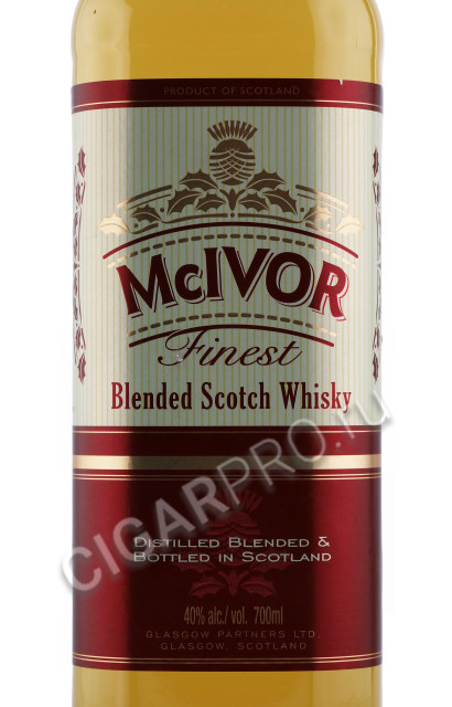 этикетка виски mc ivor 3 years 0.7л