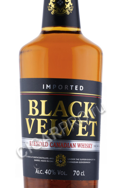 этикетка виски black velvet 0.7л