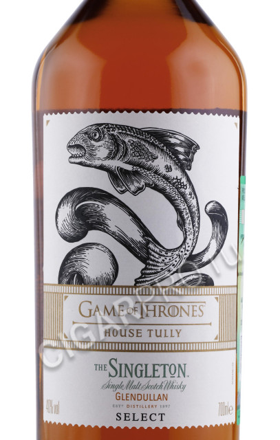 этикетка виски game of thrones the singleton of glendullan select house tully 0.7л