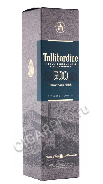 подарочная упаковка виски tullibardine 500 0.7л