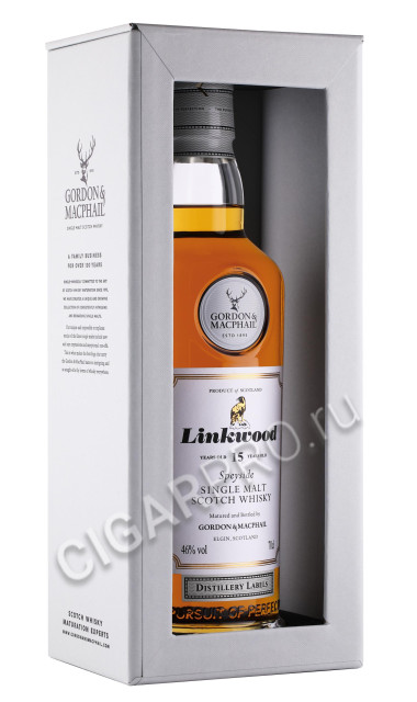 подарочная упаковка виски linkwood 15 years 0.7л