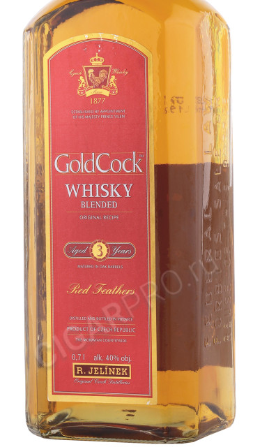 этикетка виски gold cock 3 years 0.7л