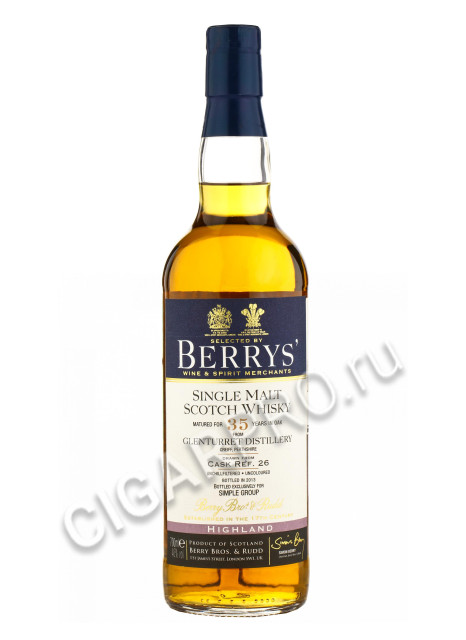 виски berrys glenturret 35 0.7 l