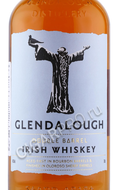 этикетка виски glendalough double barrel 0.7л