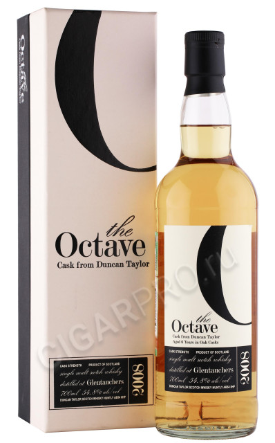 виски octave glentauchers 6 years duncan taylor 2008г 0.7л в подарочной упаковке