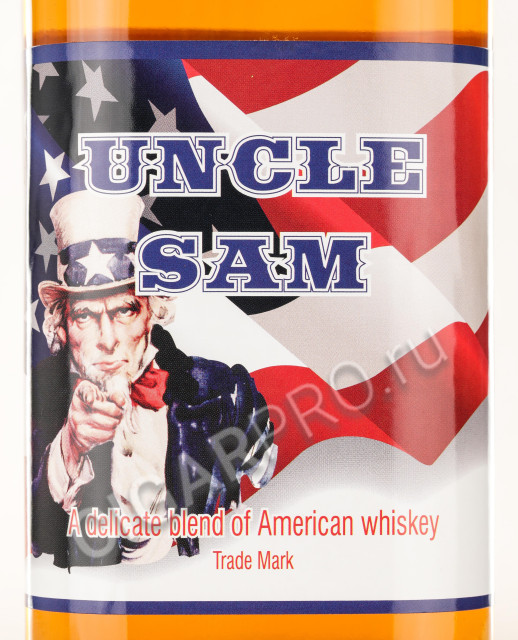 этикетка whisky uncle sam 0.7l