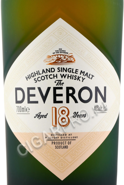 этикетка deveron 18 years old 0.7л