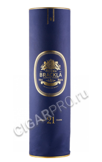 подарочная туба виски royal brackla 21 years old 0.7л