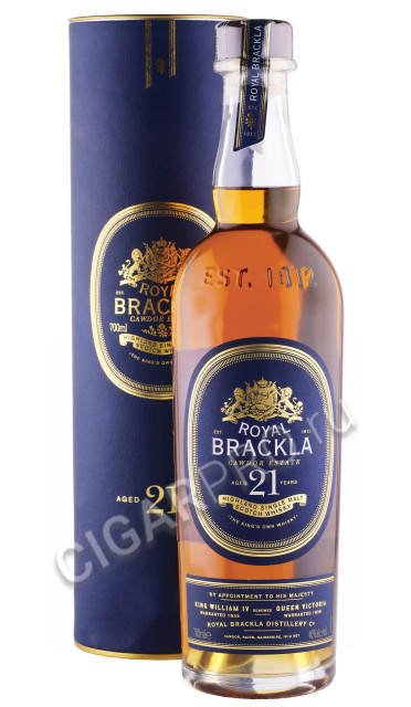 виски royal brackla 21 years old 0.7л в подарочной тубе