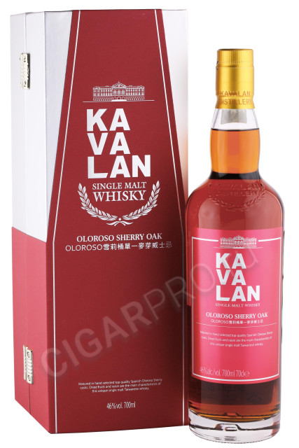 виски kavalan oloroso sherry oak 0.7л в подарочной упаковке