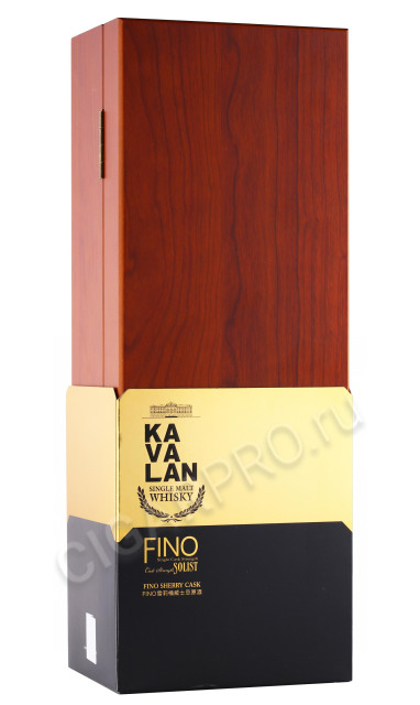 деревянная упаковка виски kavalan solist fino sherry cask 0.7л