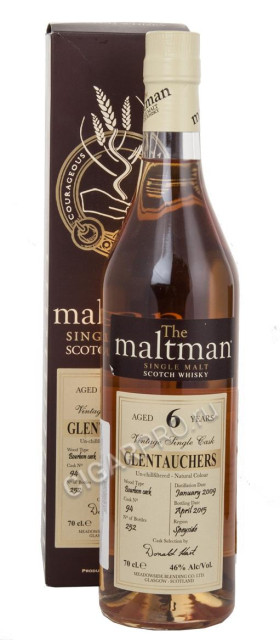 maltman glentauchers 6 years old 0.7l gift box виски молтмэн гленточерс 6 лет 0.7 л в п/у