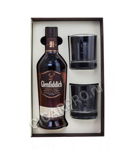 glenfiddich 18 years купить виски гленфиддик 18 лет + 2 стакана в подарочной упаковке цена
