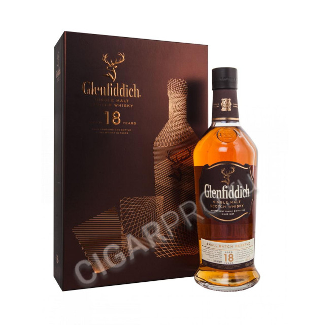 glenfiddich 18 years купить виски гленфиддик 18 лет + 2 стакана в подарочной упаковке цена