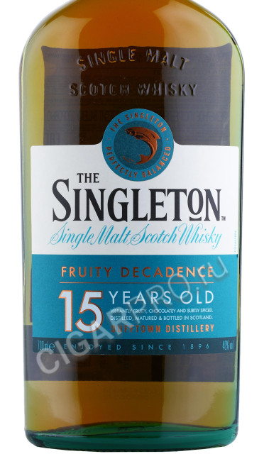 этикетка виски singleton 15 years 0.7л