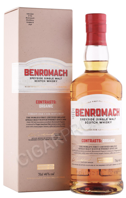 виски benromach organic 0.7л в подарочной упаковке
