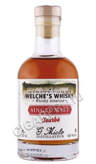 виски welches distillery g miclo single malt tourbe 0.2л