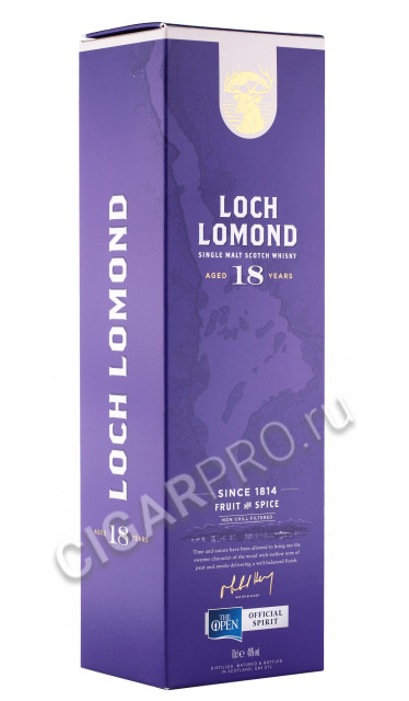 подарочная упаковка виски loch lomond 18 years old 0.7л