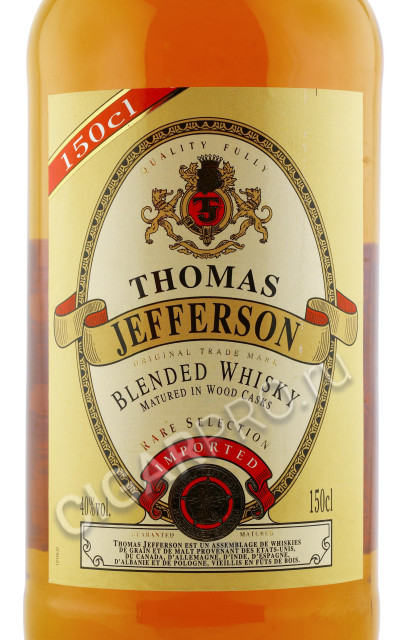 этикетка виски thomas jefferson 1.5л