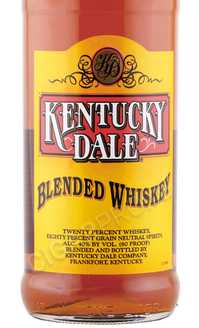 этикетка виски kentucky dale blend 1л