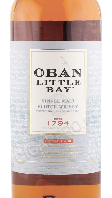 этикетка виски oban little bay 0.7л
