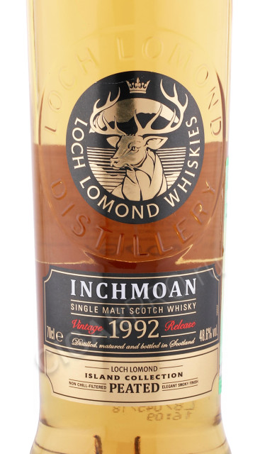 этикетка виски loch lomond inchmoan vintage 1992 years 0.7л