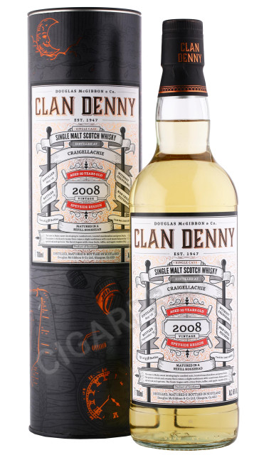 виски clan denny craigellachie 0.7л в подарочной упаковке