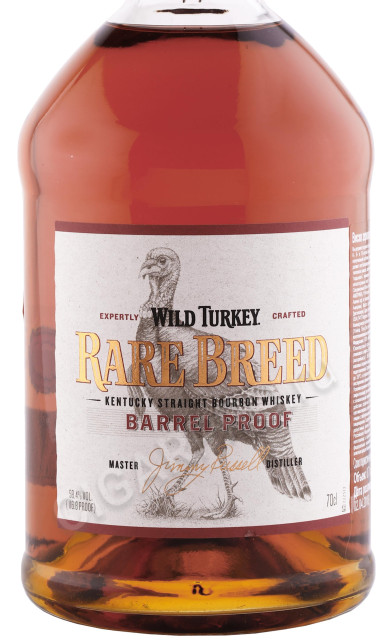 этикетка бурбон wild turkey rare breed 0.7л