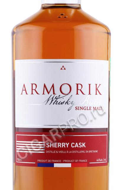 этикетка виски armorik sherry cask 0.7л