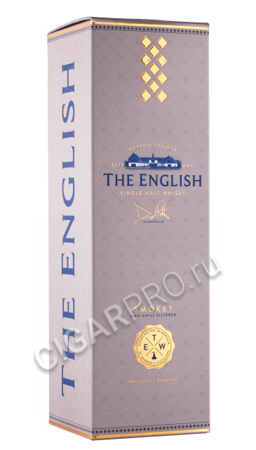 подарочная упаковка виски the english smokey 0.7л