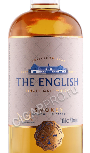 этикетка виски the english smokey 0.7л