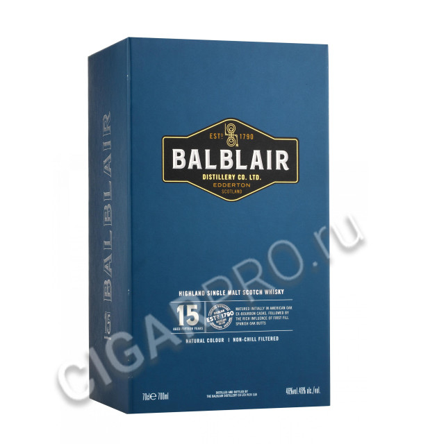 подарочная упаковка balblair 15 years 0.7 l