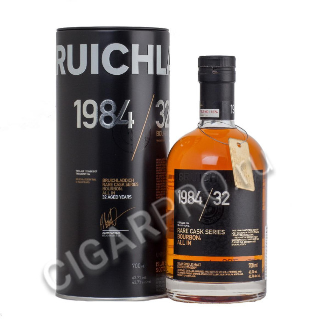 bruichladdich 1984 купить шотландский бруклади 1984 32 года в тубе цена